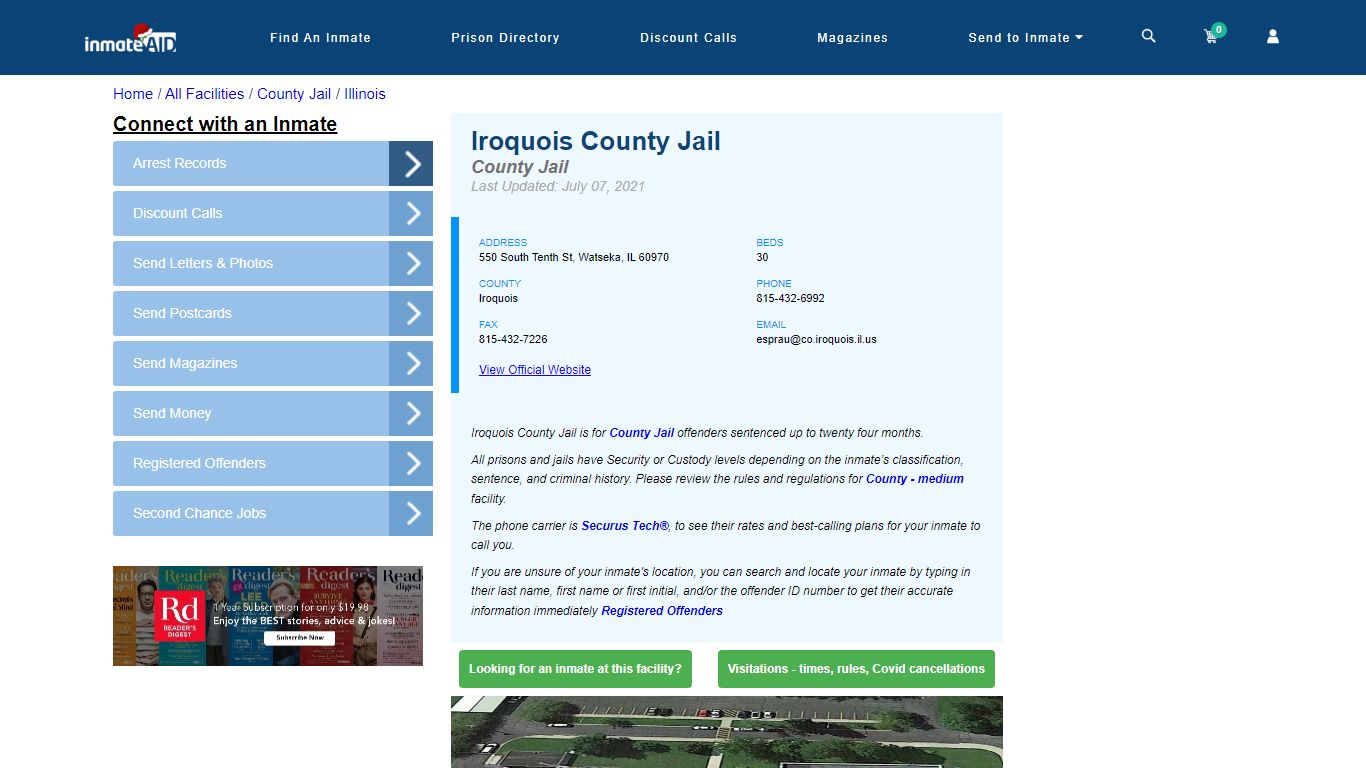Iroquois County Jail - Inmate Locator - Watseka, IL