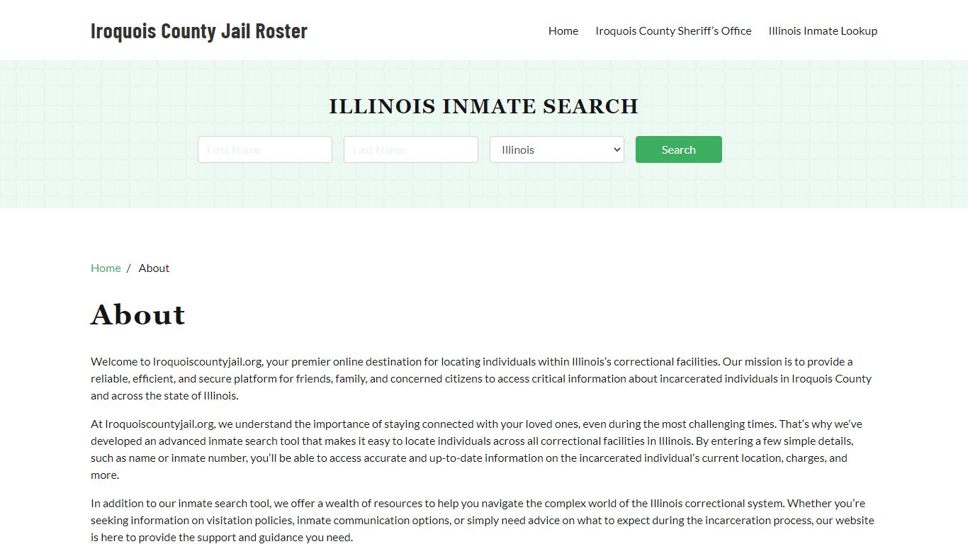 About - iroquoiscountyjail.org