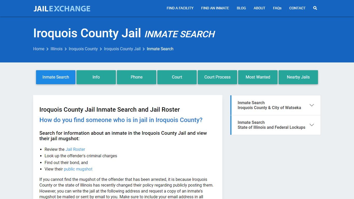 Inmate Search: Roster & Mugshots - Iroquois County Jail, IL
